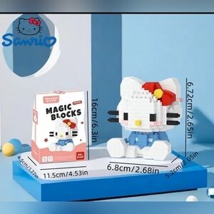 NEW! Sanrio Hello Kitty Magic Blocks Toy - White, Red, Blue Legos! Super Cute!